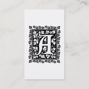 Elegantes mittelalterliches beleuchtetes Manuskrip Visitenkarte