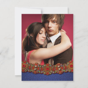 Elegantes mittelalterliches Damast-Foto Save The D Date