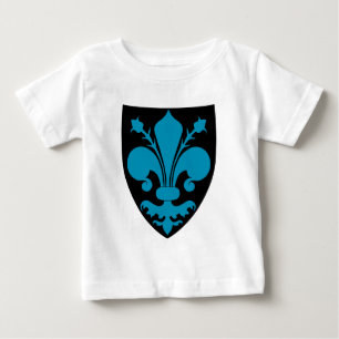 Elegantes mittelalterliches Lilienschild Baby T-shirt
