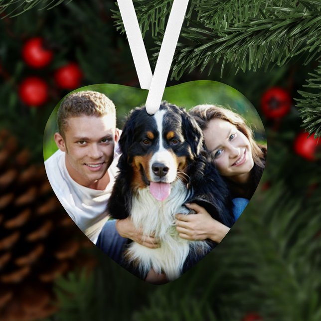 Elegantes Mitternacht Blue Pet Memorial Foto Keepa Ornament (Von Creator hochgeladen)