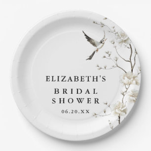 Elegantes Modern Chinoiserie Brautparty Pappteller