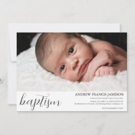 Elegantes Modern Elegantes Christliches Foto | Tau Einladung