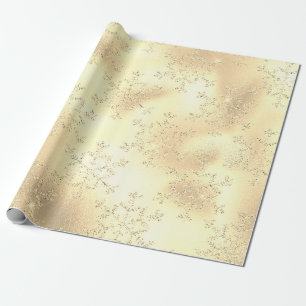 Elegantes Modern Gold Snowflake Muster Geschenkpapier