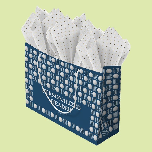 Elegantes Modern Golf Ball & T-Shirt Royal Blue Große Geschenktüte (Von Creator hochgeladen)