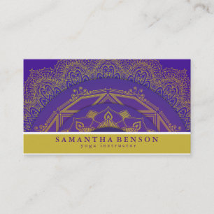 Elegantes Modern Mandala Lotus Blume Logo Yoga Visitenkarte