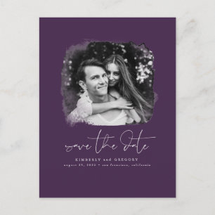 Elegantes Modern Minimalistisches Save the Date Fo Ankündigungspostkarte