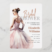 Elegantes Modern Rose Gold Brautparty Party