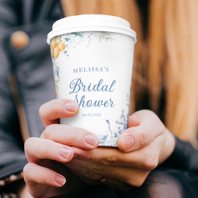 Elegantes Modern Tea Party Brautparty Pappbecher (Von Creator hochgeladen)