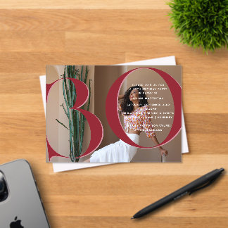 Elegantes modernes 30. GeburtstagsParty Acryleinladungen