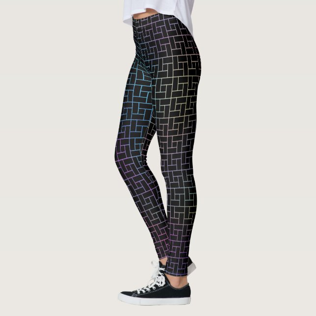 Elegantes modernes Abstraktes Basketmuster | Leggings (Links)