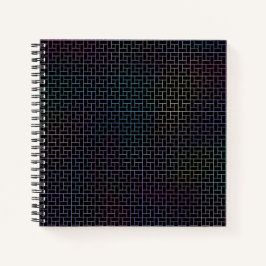 Elegantes modernes Abstraktes Basketmuster | Notizbuch