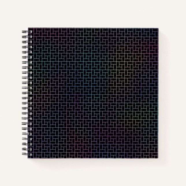 Elegantes modernes Abstraktes Basketmuster | Notizbuch (Vorderseite)