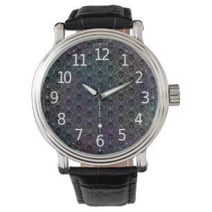 Elegantes modernes abstraktes farbenfrohes Art Dec Armbanduhr