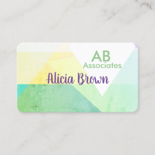 elegantes modernes, abstraktes geometrisch grün ge visitenkarte