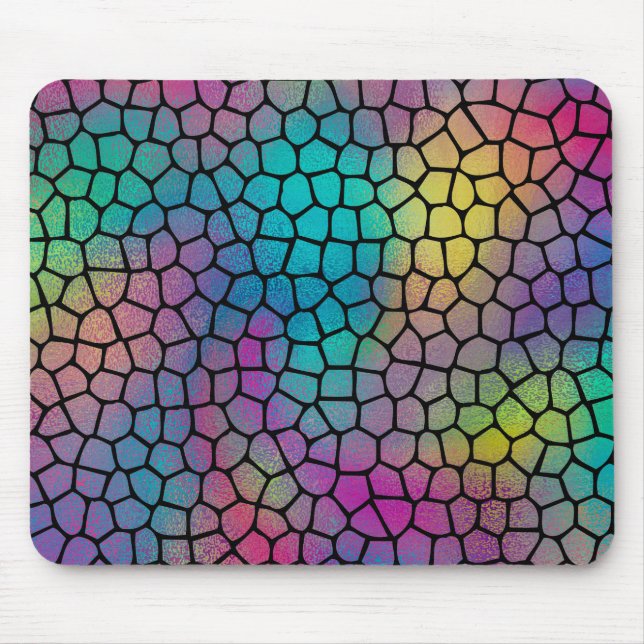 Elegantes modernes, Abstraktes Mosaikmuster Mousepad (Vorne)