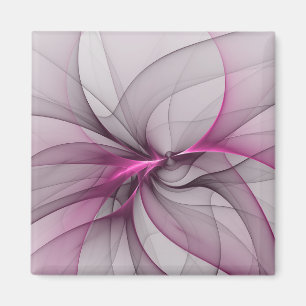 Elegantes, modernes, abstraktes, pinkfarbenes Frak Magnet