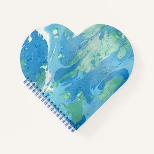 Elegantes modernes Abstraktes Template Blau grün Notizbuch