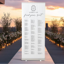 Elegantes modernes Alphabetisches Seating Chart