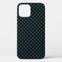 Elegantes, modernes, Aquamarines Zaunkettenmuster  Case-Mate iPhone Hülle