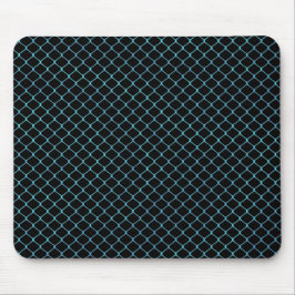 Elegantes, modernes, Aquamarines Zaunkettenmuster  Mousepad