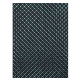 Elegantes, modernes, Aquamarines Zaunkettenmuster Tischdecke