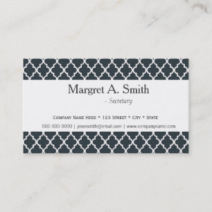 Elegantes, modernes b&w Quatrefolie beruflich Visitenkarte