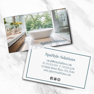 Elegantes modernes Badezimmer-Hausverbesserungen Visitenkarte