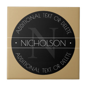 Elegantes, modernes, bearbeitbares Monogramm-Schwa Fliese