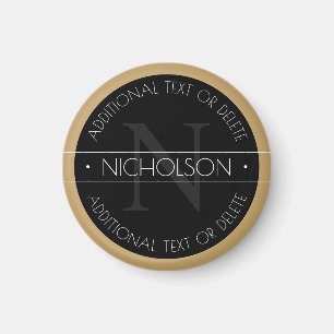 Elegantes, modernes, bearbeitbares Monogramm-Schwa Magnet