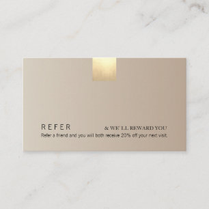 Elegantes, modernes Beige-Gold-Akzent Visitenkarte