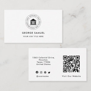 Elegantes modernes benutzerdefiniertes Logo minima Visitenkarte