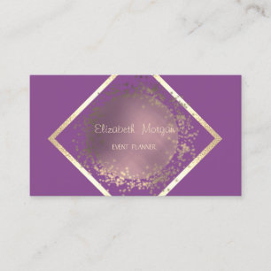Elegantes modernes Beruflich geometrisches Violet Visitenkarte