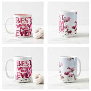 Elegantes modernes Beste-Mutter-aller-Zeiten Rosa Kaffeetasse