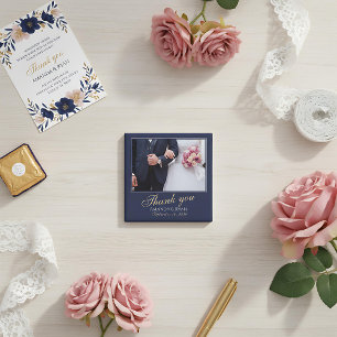 Elegantes modernes Blue Foto Vielen Dank für Ihre Magnet