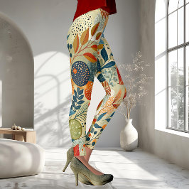 Elegantes modernes Blumenmuster Leggings