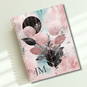 Elegantes, modernes Botanisches Monogramm aus Rose Planer