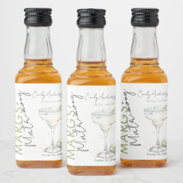 Elegantes modernes Brautparty Alkoholflaschenetikett