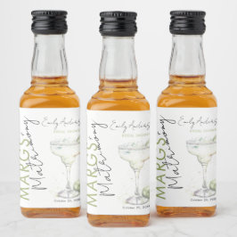 Elegantes modernes Brautparty Alkoholflaschenetikett