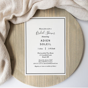 Elegantes modernes Brautparty Einladung