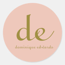 Elegantes, modernes Chic Blush Pink Monogram