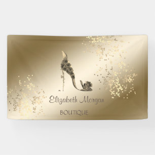 Elegantes modernes Chic ,Leuchtend,Blumen High Hee Banner