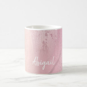 Elegantes modernes Chic Ombre Roségold Glittermarm Kaffeetasse