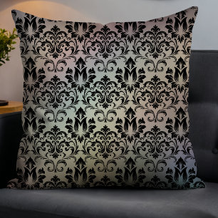 Elegantes modernes Damast-Pearl-Fade mit Farbverla Kissen
