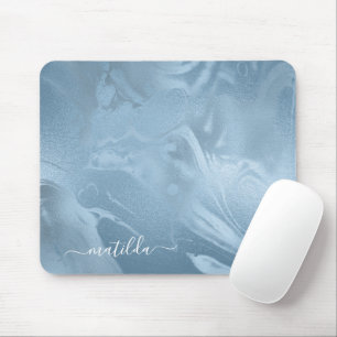 Elegantes, modernes Design aus Babyblau Mousepad