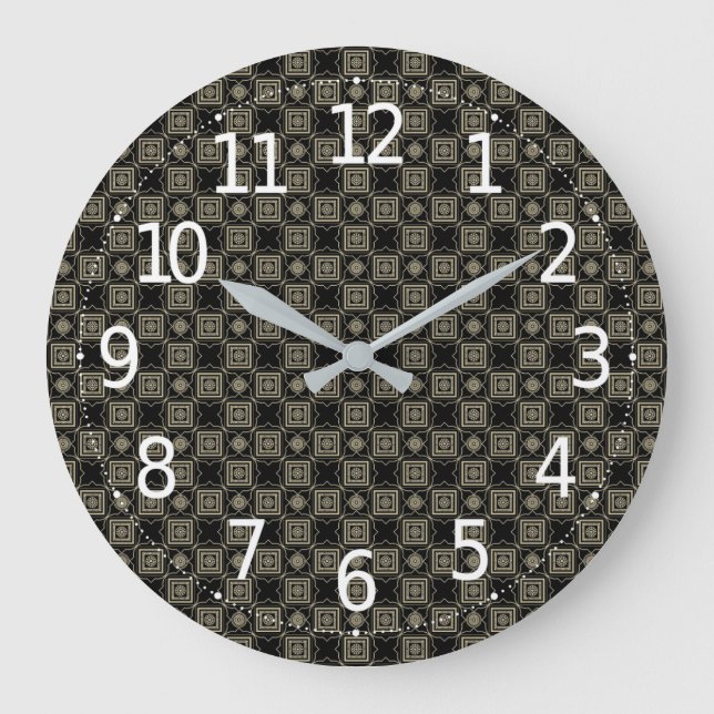 Elegantes modernes Design Große Wanduhr (Vorderseite)