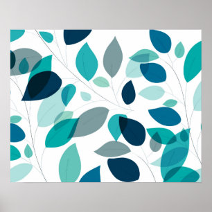 Elegantes, modernes Design mit blauen und grünen B Poster
