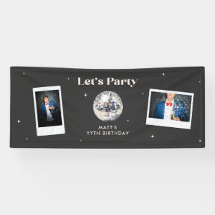 Elegantes modernes Disco-Kugel-Geburtstagsbanner Banner