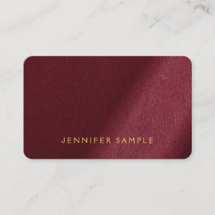 Elegantes modernes einfaches Design Gold Text tren Visitenkarte