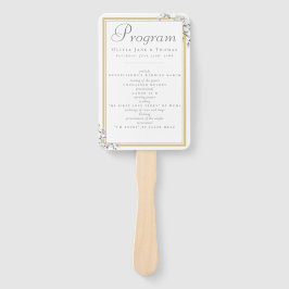 Elegantes, modernes einfaches Goldrahmen-Hochzeits Fächer