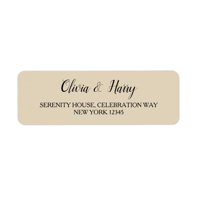 Elegantes, modernes, einfaches Hochzeitsrücksendes (Vorne)